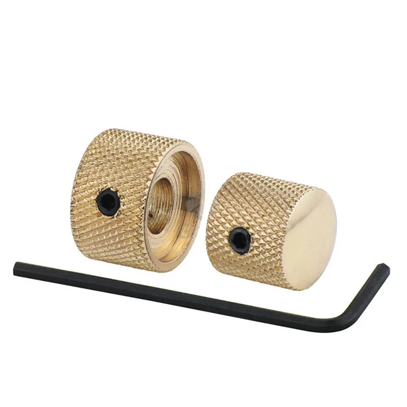 Manopole Per Chitarra Alnicov - Set Di 3 Nere, Diametro 6,0 Mm, Design Zigrinato - Foto 5