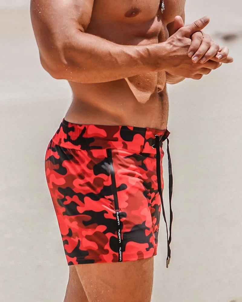 2023Mens Swim Trunks Quick Dry Beach Board Shorts Swimwear Beachwear with Pockets and Mesh Lining Summer Men's Swim Shorts 5