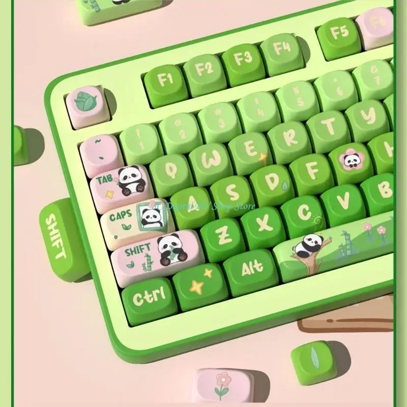 E74D 131 Tasten PBT-Tastenkappen MOA-Profil Candy Bear Theme Lovely für mechanische Tastaturen – Detail 9