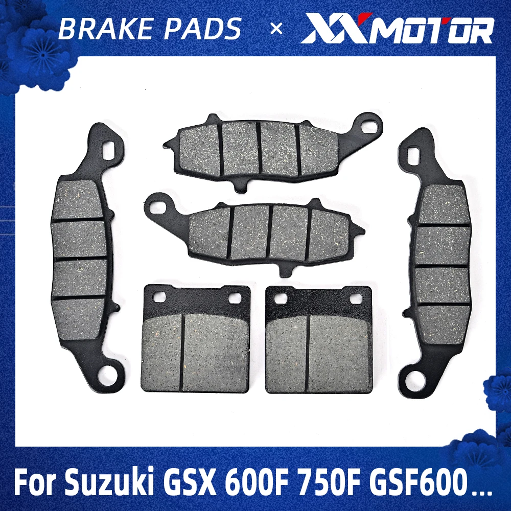 Фото Передние и задние тормозные колодки XX для мотоциклов Suzuki GSX 600F 98-06 GSF600 GSX 750F 98-06 SV650 99-02 Bandit 600 00-04 №1