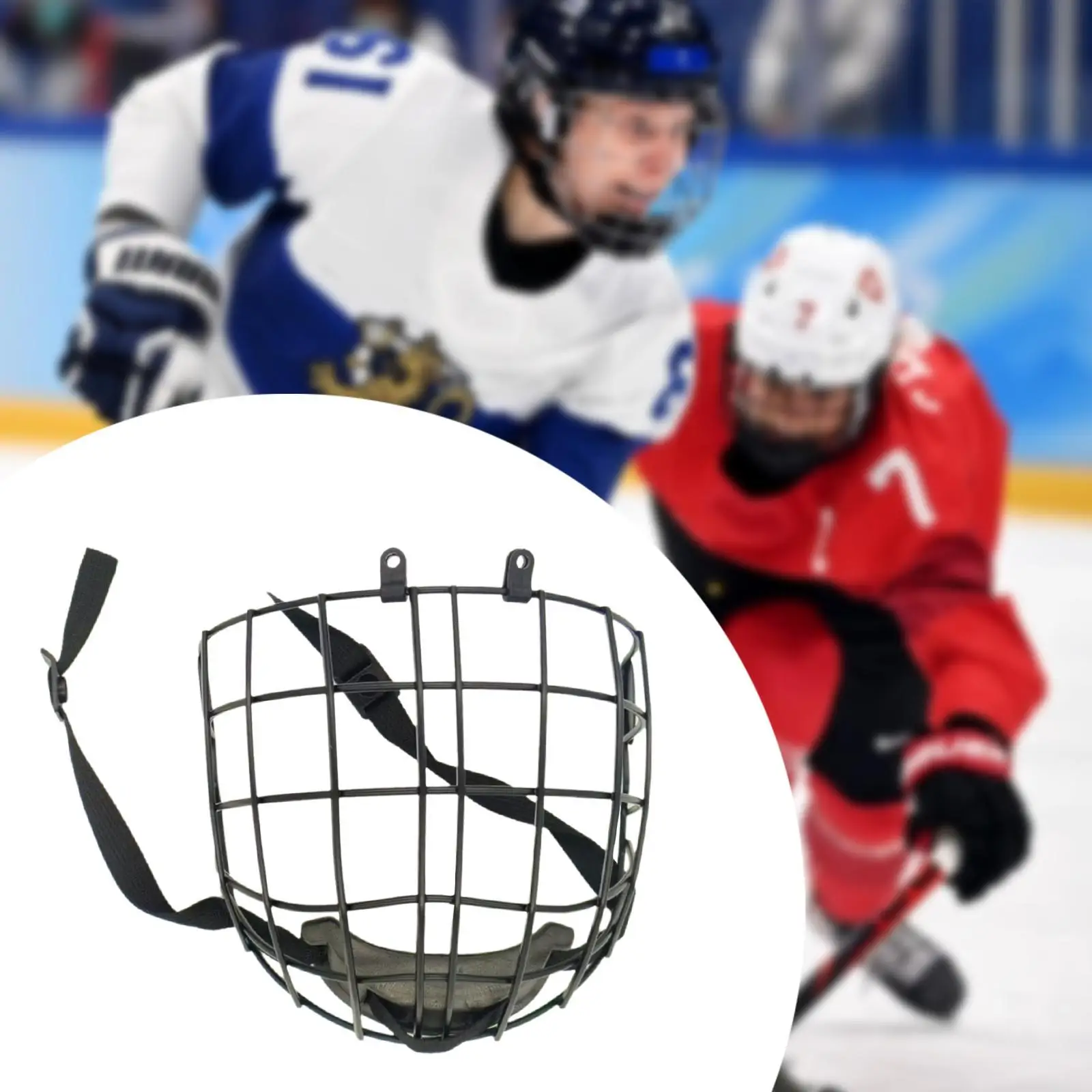 Hockey Face Guard Wire Face Shield Portable Professional Lightweight Cover Protection for Dryland Hockey Training Match