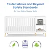 4-in-1 Convertible Crib and Changer, Bianca White w/Natural 4