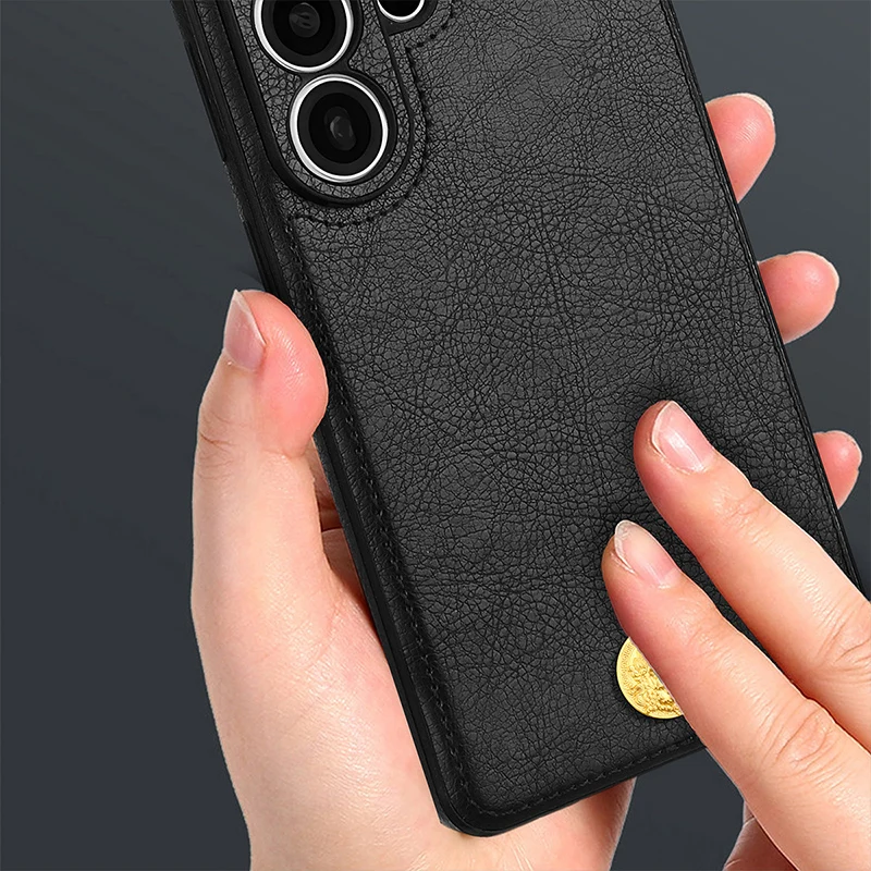 Premium PU Leather Soft Case with Camera Lens Protection & Shockproof Design