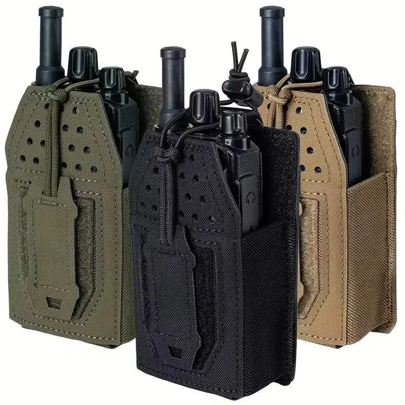 1 Stück Taktische Walkie-Talkie-Tasche Nylon Molle Funkgeräte-Tasche Tragbare Outdoor-Jagd-Sport-Telefonhalterung Interphone-Holster