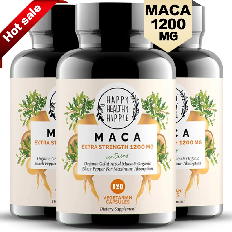 

Organic Maca Root Powder Capsules - Improves Energy, Stamina, Performance and Concentration In Men and Women