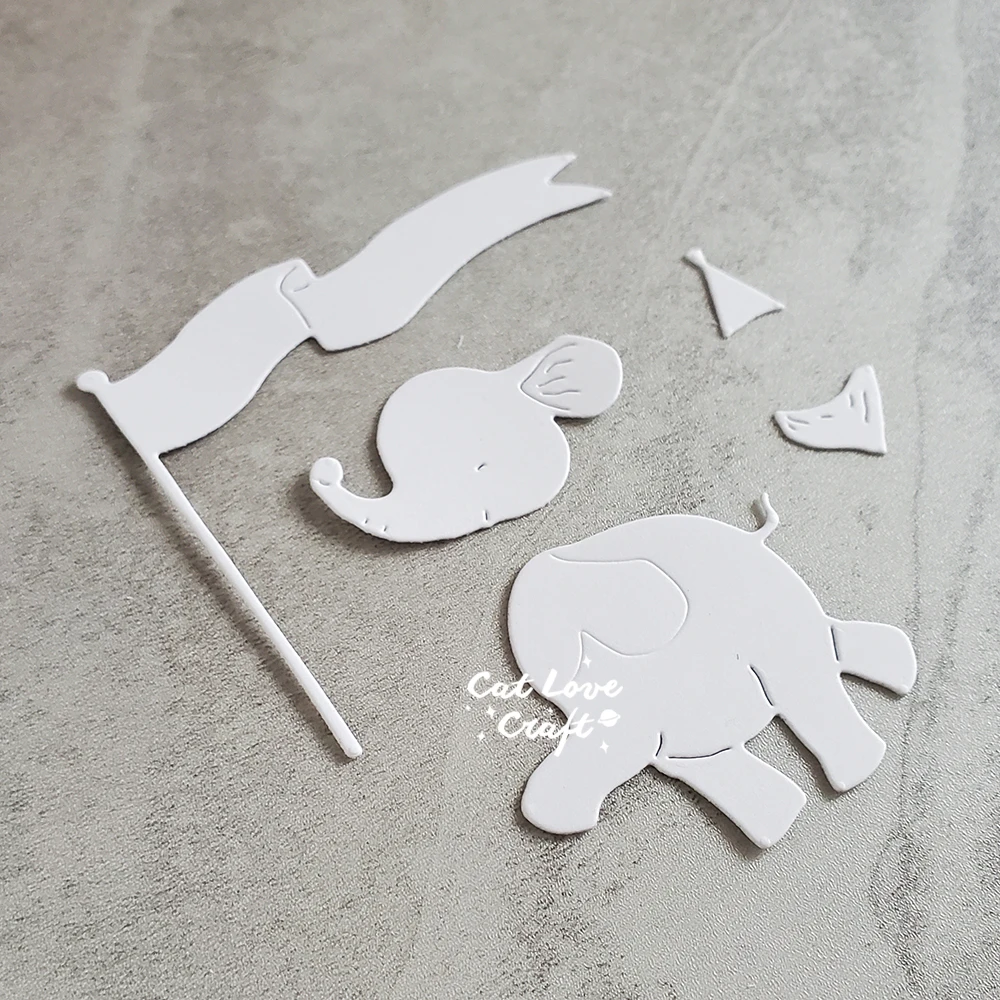 Catlove 코끼리 곡예 금속 절단 다이 스크랩북 금형 칼 스텐실 다이 컷 카드 만들기 DIY 공예 엠보싱 새로운 다이