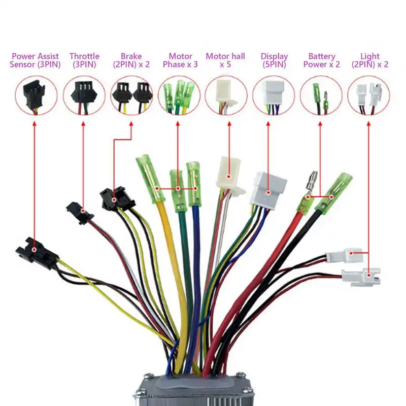 36V/48V 250W/350W 15A Brushless Motor Controller + LCD S866 Display Panel Electric Brushless Controller Kit electric bike controller electric bike accessories electric bike lcd display panel