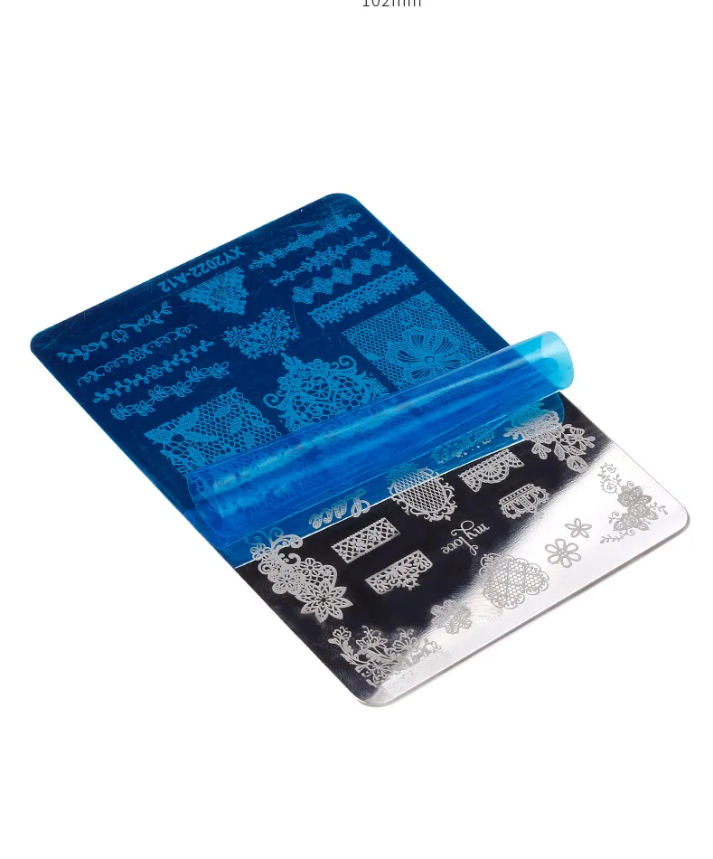 Description Picture 3 of itemLove Heart Tips Nail Stamping Plates Stencil Forms Geometry Flowers Leaf Tips Nail Art Stamp Templates Gel Polish Printing Plate