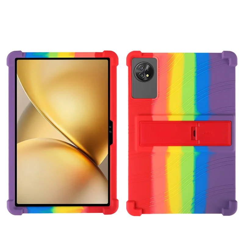 Kids-Friendly Soft Silicone Protective Tablet Case with Adjustable Stand