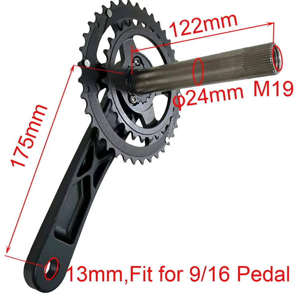 ダブルマウンテンバイククランクセット,175mm,2x gxp,9, 10, 11