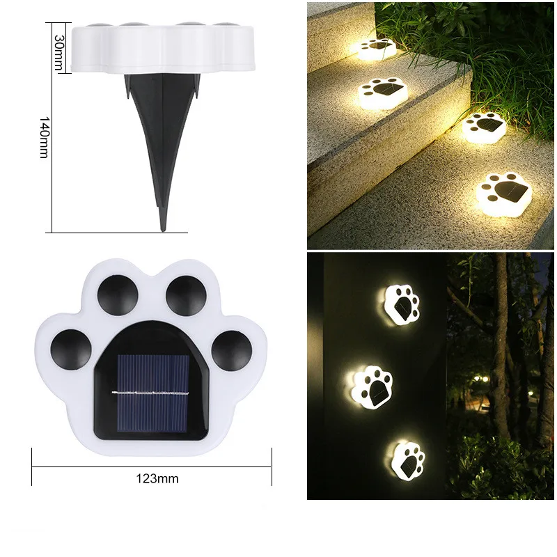 solar garden lights decorative Solar Outdoor Light  Cat Paw Lawn Light Garden Lighting Paw Lamp Pathway Lawn Yard Outdoor Decorations Foot Print Solar Light solar led flood lights Solar Lamps