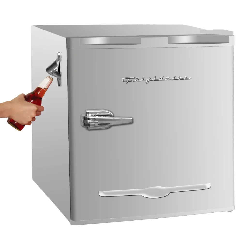 Frigidaire Retro Mini Fridge with Side Bottle Opener 1.6 Cu Ft Moonbeam