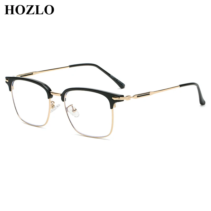 

New Arrived Unisex Metal+TR Blue Light Blocking Glasses Women Men Business Prescription Eyeglasses Frame Transparent Spectacles