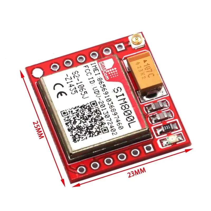 A92Z SIM800L GPRS GSM 모듈 코어 쿼드 밴드 TTL 직렬 포트 IPX 인터페이스 PCB 안테나 Arduino 스마트폰용 마이크로 SIM 카드