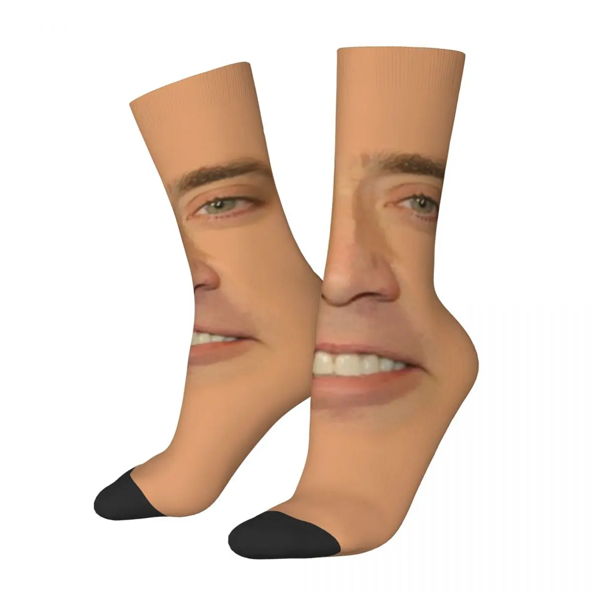 Nicolas Cage face Men Women Socks Windproof Beautiful Spring, Summer, Autumn, and Winter Dressing Gifts harajuku sex instructor men women socks windproof beautiful spring summer autumn and winter dressing gifts