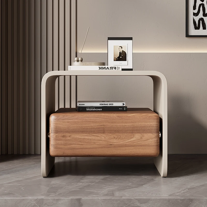 Nordic Luxury Night Table Aesthetic Trendy Storage Design Nightstand Unique Glamour Mesas Noches Dormitorio Bedroom Furniture