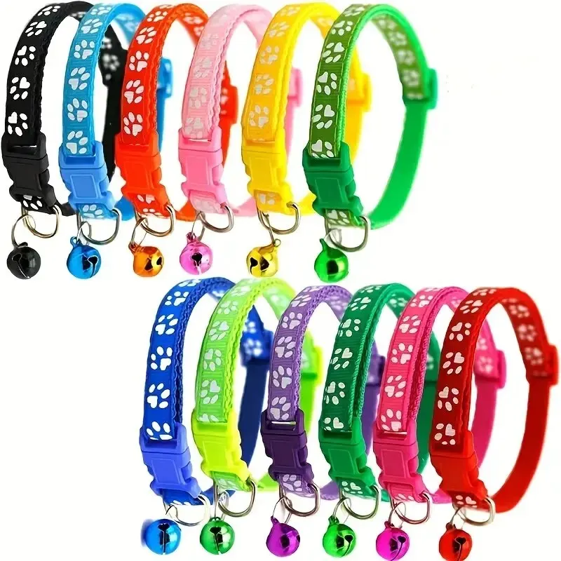 Pet Collar Cat and Dog Universal Dog Cat Neck Ring Small and Medium Sized Teddy Adjustable Pet Towing Rope Neck Ring Bell Collar
