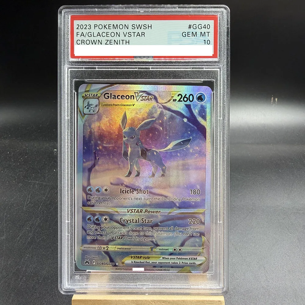 PTCG 등급 카드 DIY 2023 SWSH FA/GLACEON VSTAR GG40/GG70 컬렉션 카드 카피 10포인트 등급 카드 애니메이션