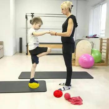 Mini WaveSpeed Ball Half Circles Balance Ball Trainer Foot Step Toy Children's Sensory Stimulation Ball Durian Ball GYM Fitness 4
