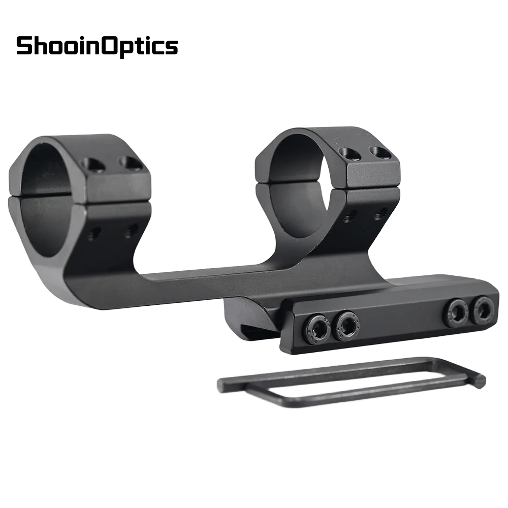 Shooin Optics 30mm Dürbün Montajı Tek Parça Konsol, 20mm Picatinny Raylı Hassas Alüminyum, Tüfek Dürbünü İçin