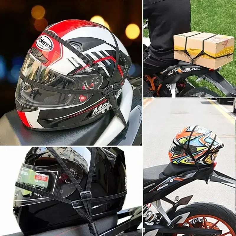 2Pcs 60/90CM Motorcycle Helmet Straps Luggage Retractable Elastic Rope Fixed Strap Moto Helmet Luggage Net Motorcycle Accessorie