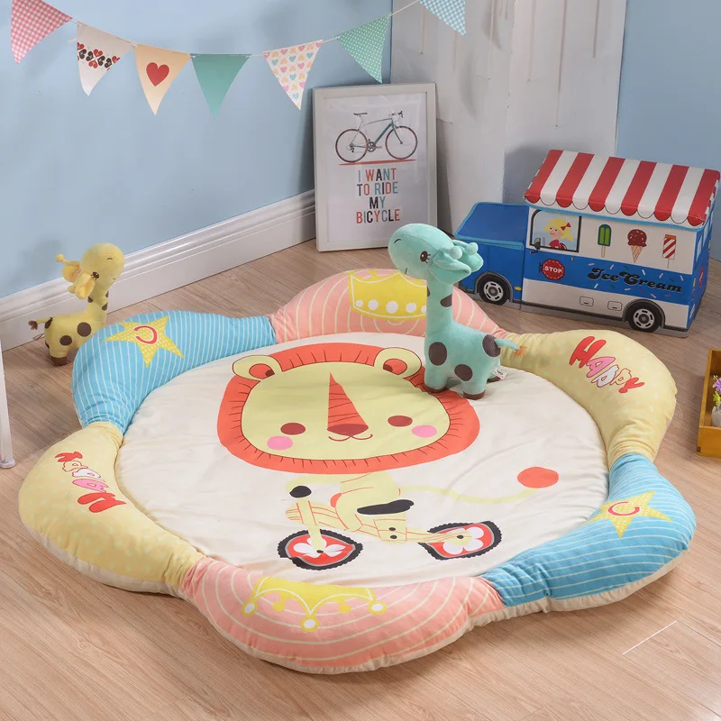 

Explosive Baby Crawling Mat Thickened Non-slip Children's Cartoon Printing Protective/game Mat Flower Shape Interior Decoration