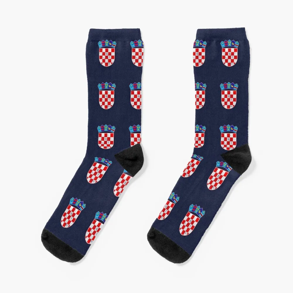 Vintage Croatia Croatian Flag - Hrvatska Sahovnica Socks gifts colored loose kids Woman Socks Men's vietnamese pho soup sriracha socks men socks cotton high quality colored socks luxury socks heated socks socks woman men s