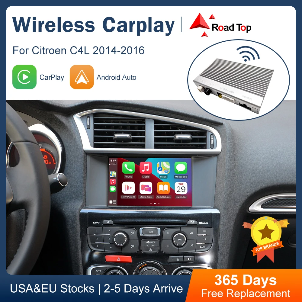 CarPlay inalámbrico para Citroen, accesorio con pantalla LCD de 7