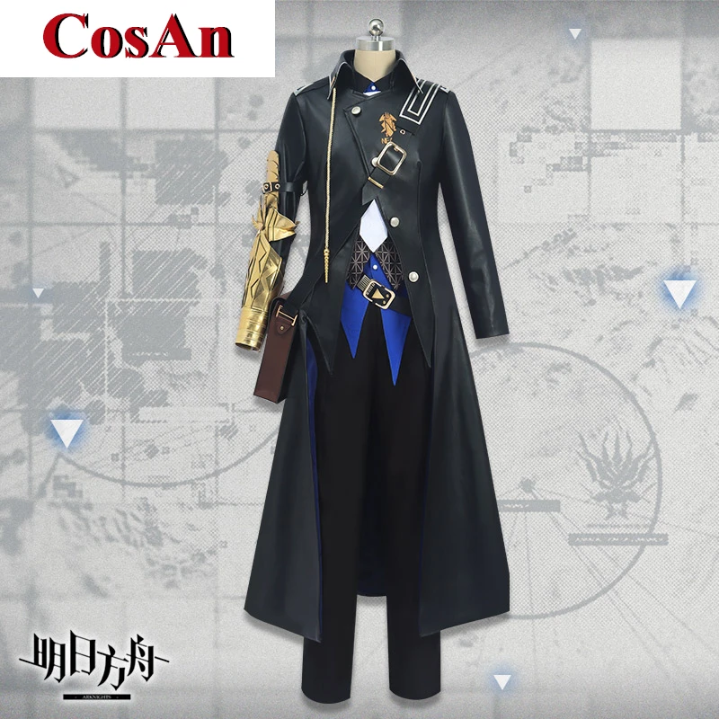 CosAn 게임 Arknights młynar의 코스프레 의상, 블랙 패션 전투 유니폼, 유니섹스 활동 파티 역할 놀이 의류