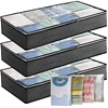 Underbed Storage Bag 90L Large Under Bed Storage Box with Zipper Bags Organizer for Clothes Duvets Blanket Quilt Non-woven 1