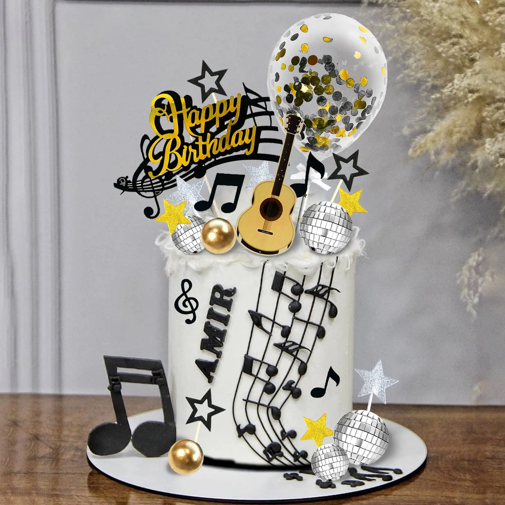 Music Party Decorations Birthday Party Supplies Cake Topper Cake Decorations Cake Toppers
