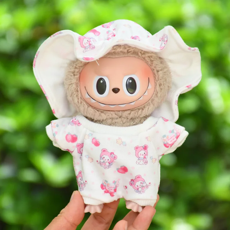 Ropa Para Muñeca Labubu De 17 Cm – Conjunto De Mono Y Sombrero, Accesorios De Vestir (Muñeca No Incluida) Para Peluches