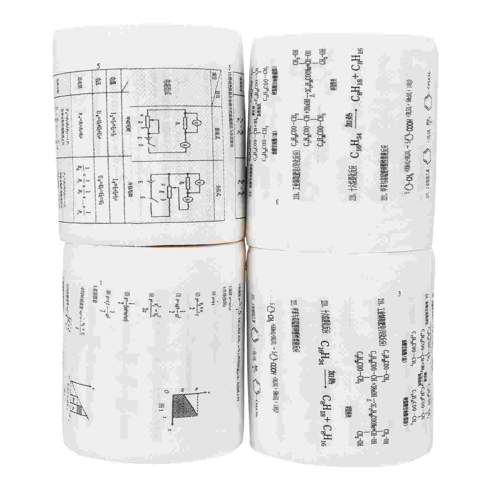 4 Rolls Virgin Wood Pulp Chemical Physics Formula Toilet Paper Highly Absorbent Skin Friendly No Pigment Classroom Home