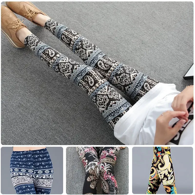 

high waist women leggings elastic digital Printed Fitness Leggings Push Up Sport Gym Leggings Stretch Pants outer wear