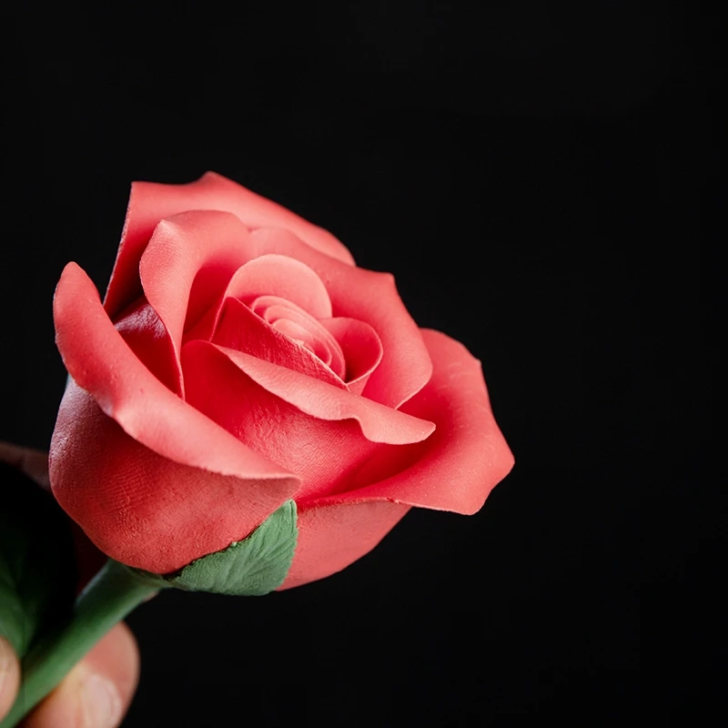 0037 Handmade Ceramic Rose Decoration Girlfriend Wife Birthday Gift Home Bedroom Decorations Chinese Ceramic