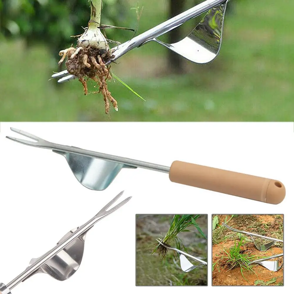 

Ручной инструмент для удаления корней, ручка для сада, лужайки, травы, вилки, пересадки растений, Pul Y9W0