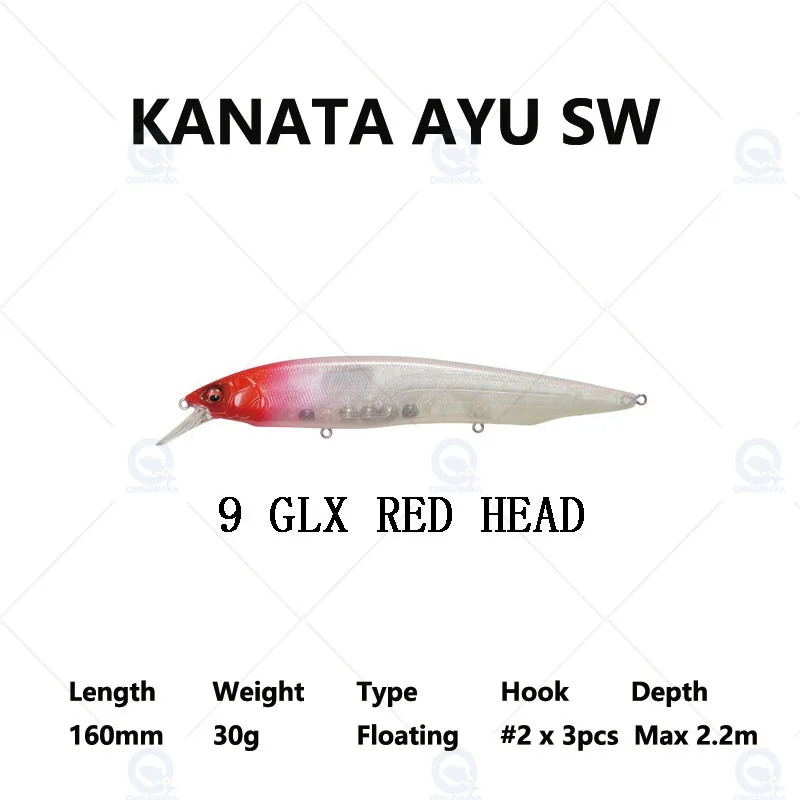Megabass Kanata 160mm – Leurre De Mer Ayu – Bleu/rose – édition SW