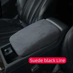 Premium Armrest Box Cover - Luxury Center Console Pad Accessory - 2017 - 2024 RS5 (Suede black thread)
