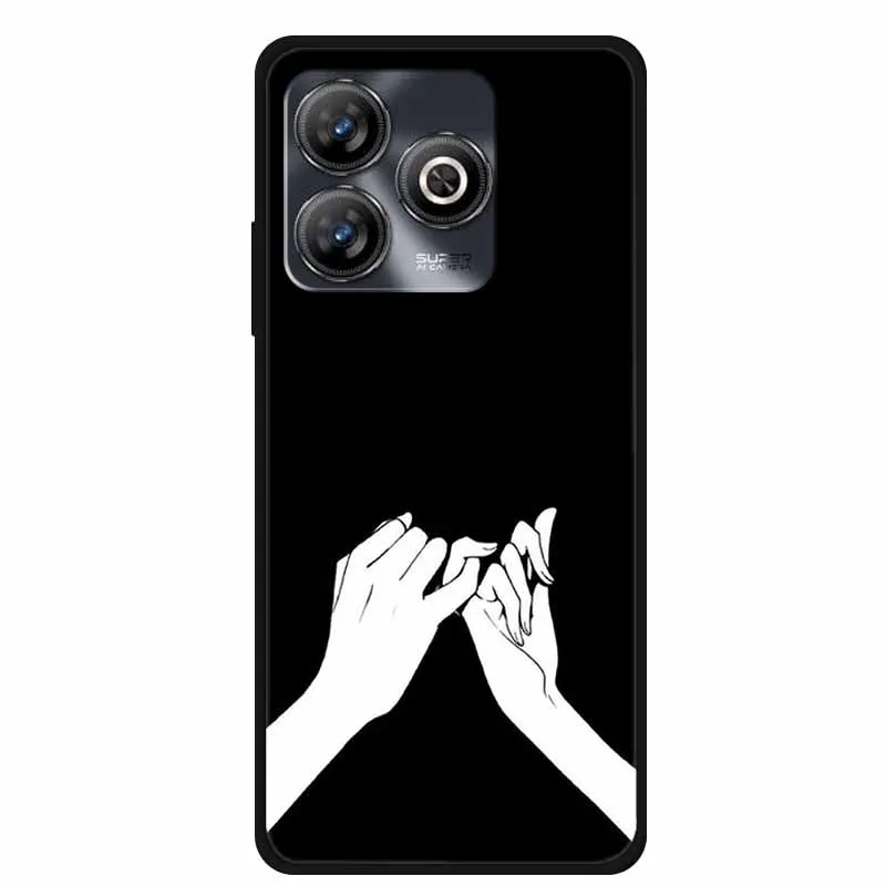 Luxury Black Silicone Soft Phone Case - Protective Back Cover Shell