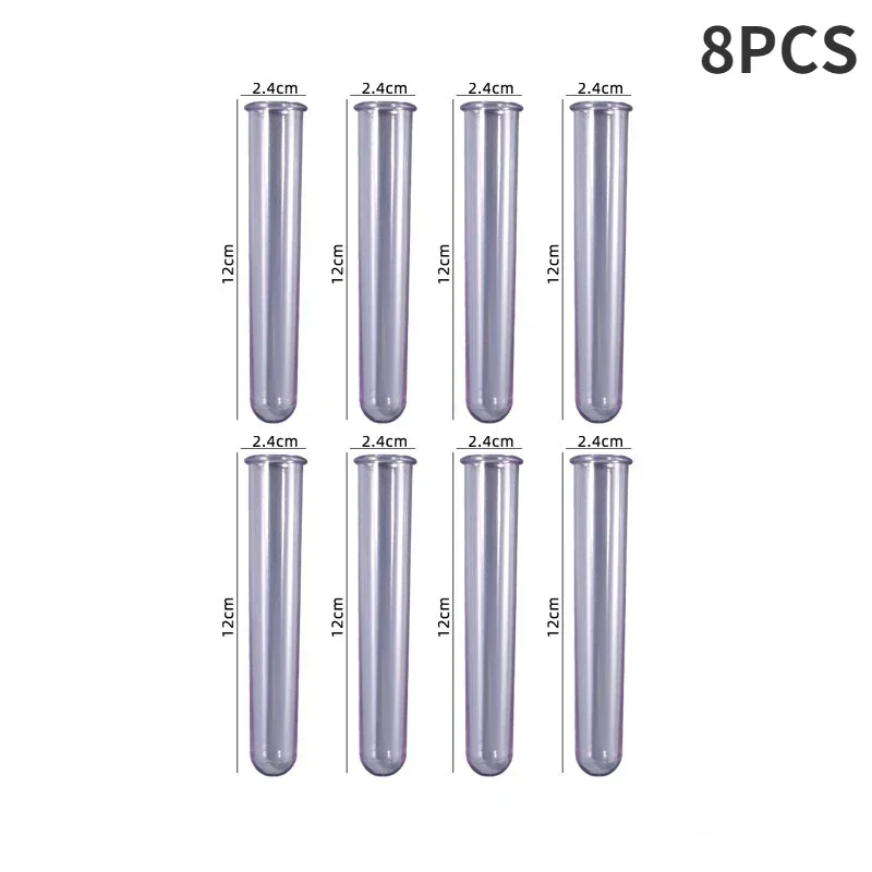 3/5/8/10Pcs Acrylic Test Tubes Plant Incubator Flower Concrete Cement Pot Test Tubes flowers test tube vase