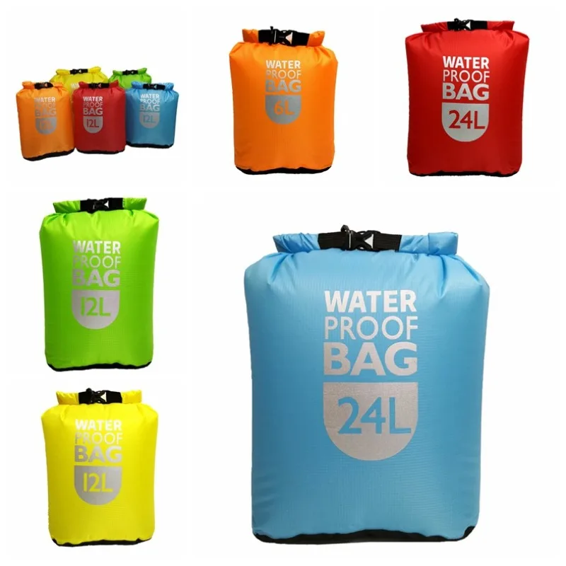 

Outdoor 6L/12L/24L Waterproof Dry Bag Pack Sack Swimming Rafting Kayak River Trekking Floating Sailing Canoing Cooler Box