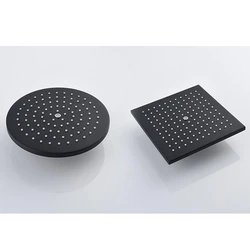 Stainless Steel Fixed Shower Head Matt Black High Pressure Rain Shower Head For Bathroom 8 Inch Overhead