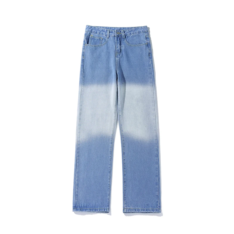 2023 Winter New Loose Size American Contrast Jeans Casual Fashion Men's Solid Color Pants 4Xl 5Xl Men's Trendy Trousers