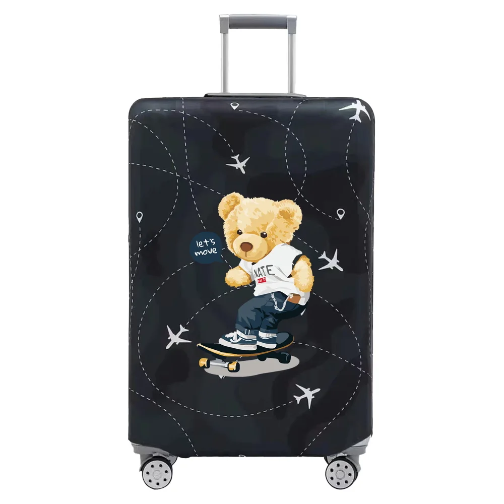 Luggage Covers 18-32inch Protector Travel Luggage Suitcase Protective Cover Stretch Dust Covers Print Cute Bear Series