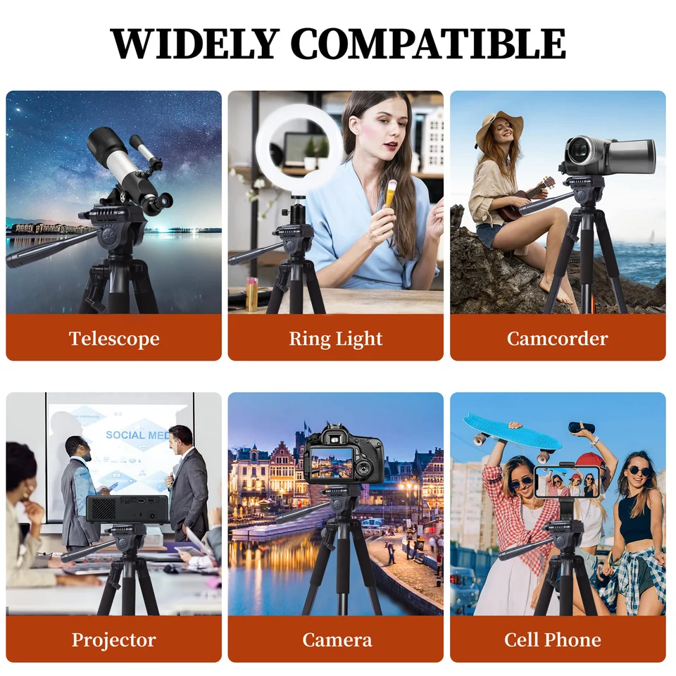 Treppiede Fotocamera Manbily Treppiede Reflex per Fotocamera Monopiede da Viaggio in Alluminio Treppiedi Leggero Portatile Compatto con 360° Testa a Sfera e Sacca per Trasporto 152cm DSLR Videocamera