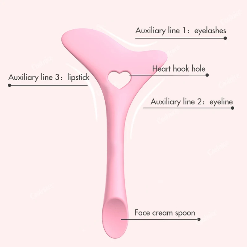 Eyeliner Stencil Tool Makeup Tools Eye Makeup Tools Makeup Tool Eyeliner Pencil Auxiliary Eyeliner Eye Black Baffle Silicone Auxiliary Makeup 1 Pink