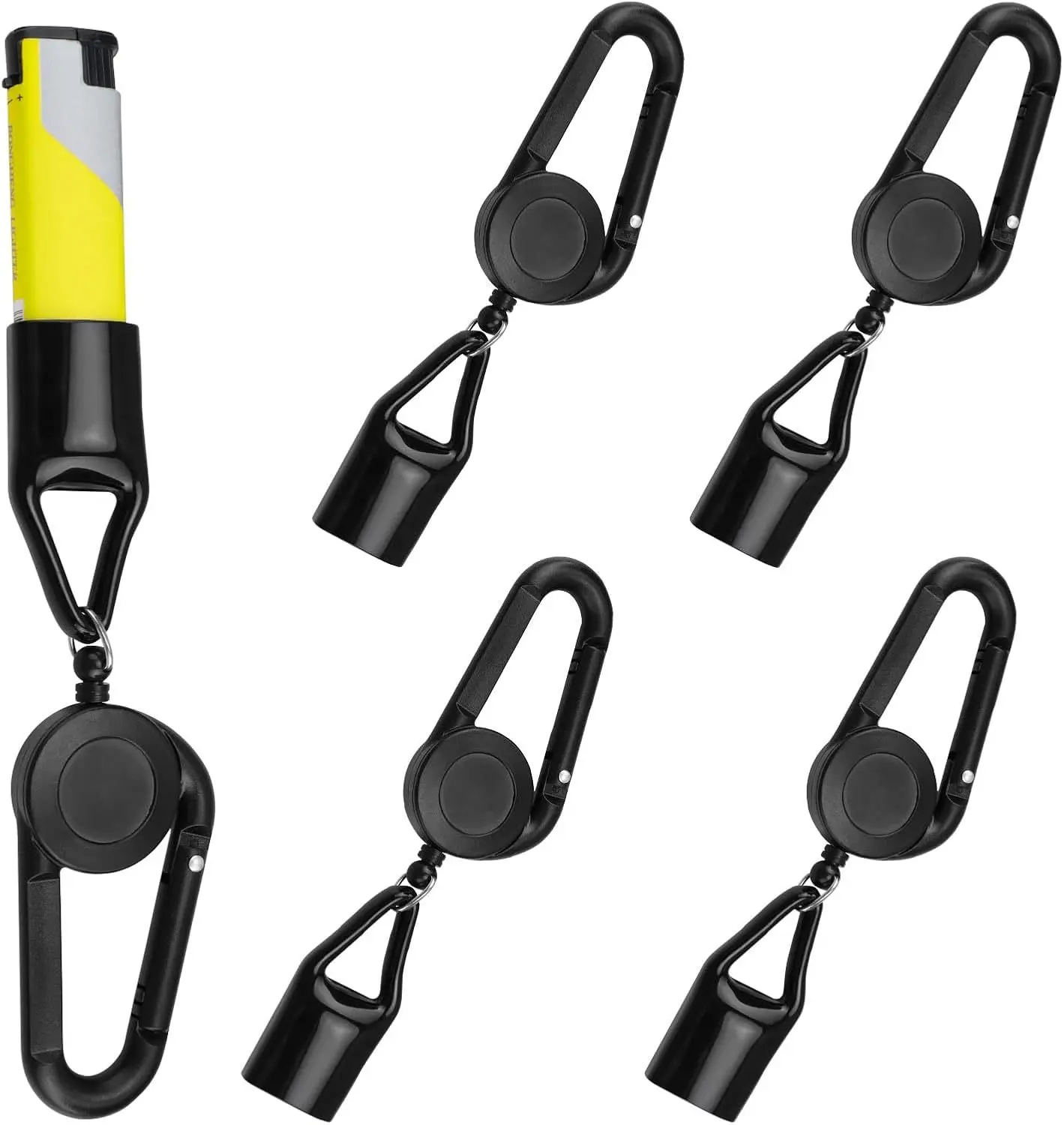 Portable Scalable Lighter Keychain Case Bag Oring Protection Easy Pull Buckle Outdoor Travel Camping Tools