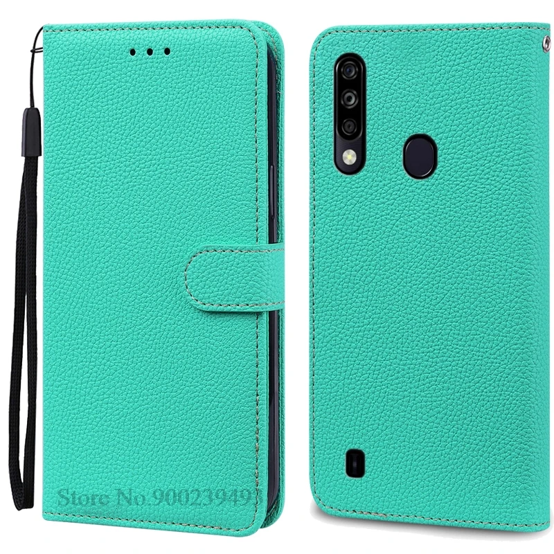 Sleek Silicone Wallet Leather Flip Case with Soft TPU Back Cover