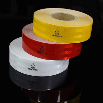 High Intensity Reflective Adhesive Tape - Red White Yellow