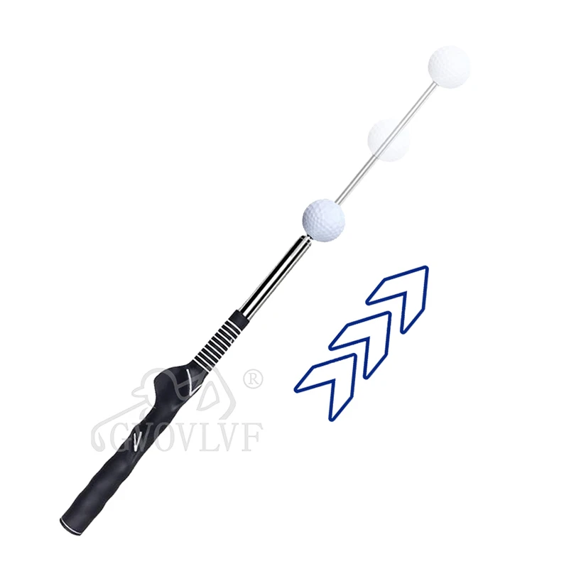 Rhythm Click Sound Telescopic Warm Up Golf Swing Trainer Correcting Gesturer Training Aid for Tempo Grip Strength Practice Stick 4